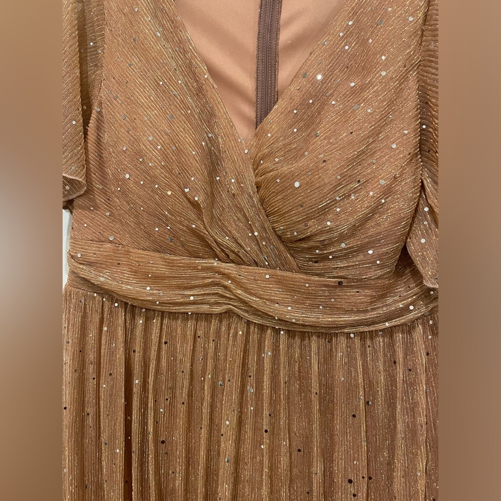 Rose Gold Shimmer Evening Gown- Size XXL - Picture 5 of 12